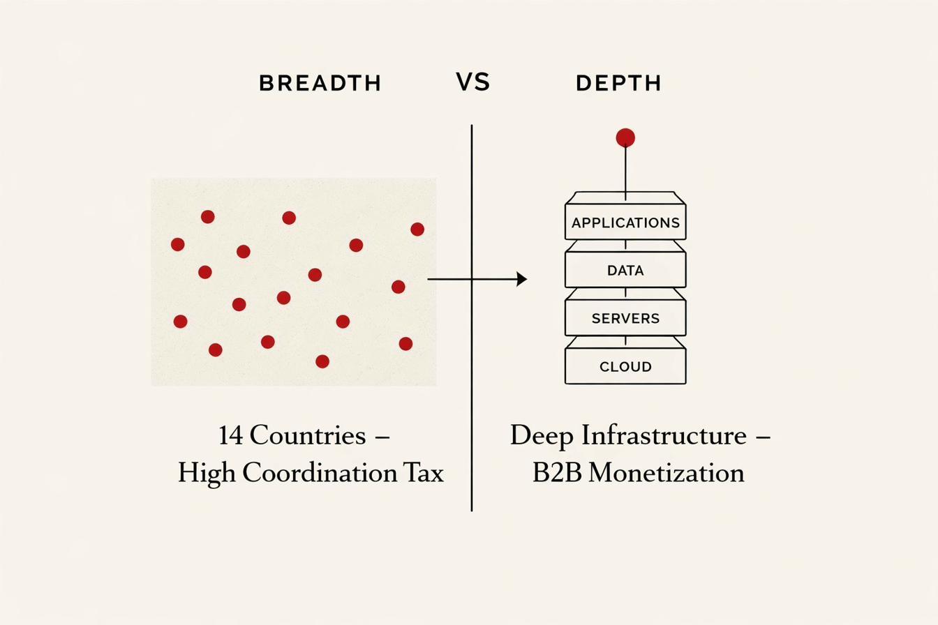 Breadth vs Depth strategy comparison Africa telecom